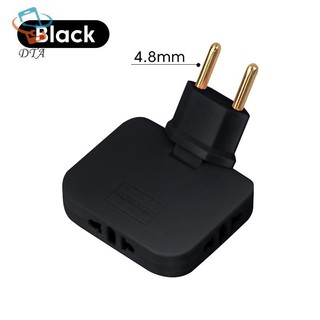 Ổ cắm xoay 180° Dta Bộ chuyển đổi phích cắm EU 3 trong 1, nối dài đa lỗ, du lịch, không dây, thiết kế mỏng