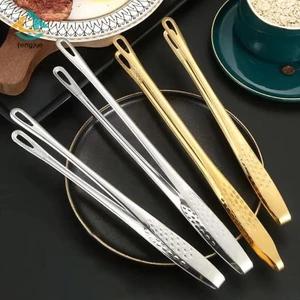 Fengjue 1 Kẹp Thực Phẩm Bằng Thép Không Gỉ Tay Cầm Dài Chống Trơn Trượt Thịt Nướng Lưỡi Bít Tết Dụng Cụ Nấu Ăn Nhà Bếp Phụ Kiện Nhà Bếp TH