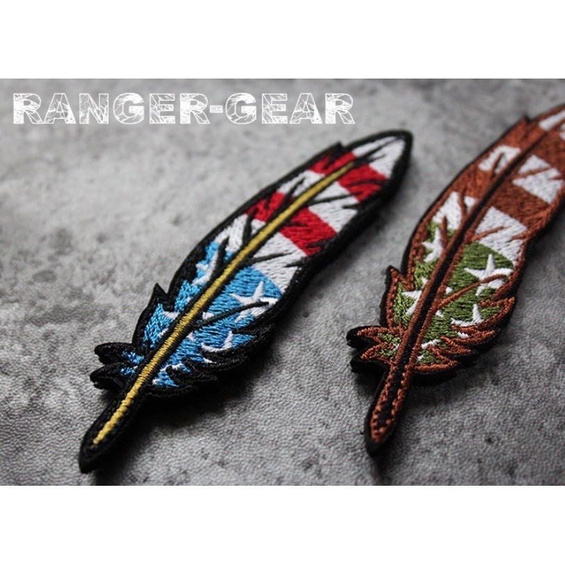 Patch_miếng dán velcro vải huy hiệu lông vũ_chiến thuật _tactical