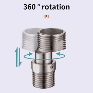 JOJO 2 Bộ chuyển đổi vòi hoa sen bằng thép không gỉ có thể điều chỉnh xoay 360 độ cho phòng tắm