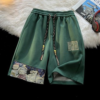 Gấu Khâu Quần Short Nam Mới Phong Cách Trung Hoa Thêu Dạo Phố Rời Size Lớn Thiếu Niên Năm Điểm Quần Thể Thao Thường Ngày 223R