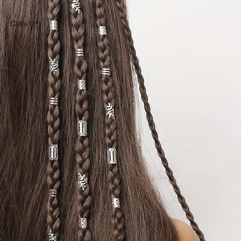 Cyinyp Dreadlock Nhẫn Có Thể Điều Chỉnh Kẹp Tóc Bím Bẩn Bím Hạt Phụ Kiện Tóc Mũ Nón Cho Nữ Cô Gái Vinh Quang