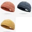 Mũ Hip Hop MERIGGIARE, Mũ Beanies Cotton Vành, Mũ dạo phố màu trơn có thể điều chỉnh Hip Hop Nam