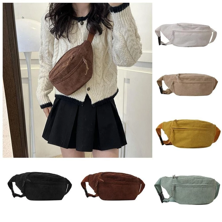 Women's Cute Velvet Belt Bag – for School – 6