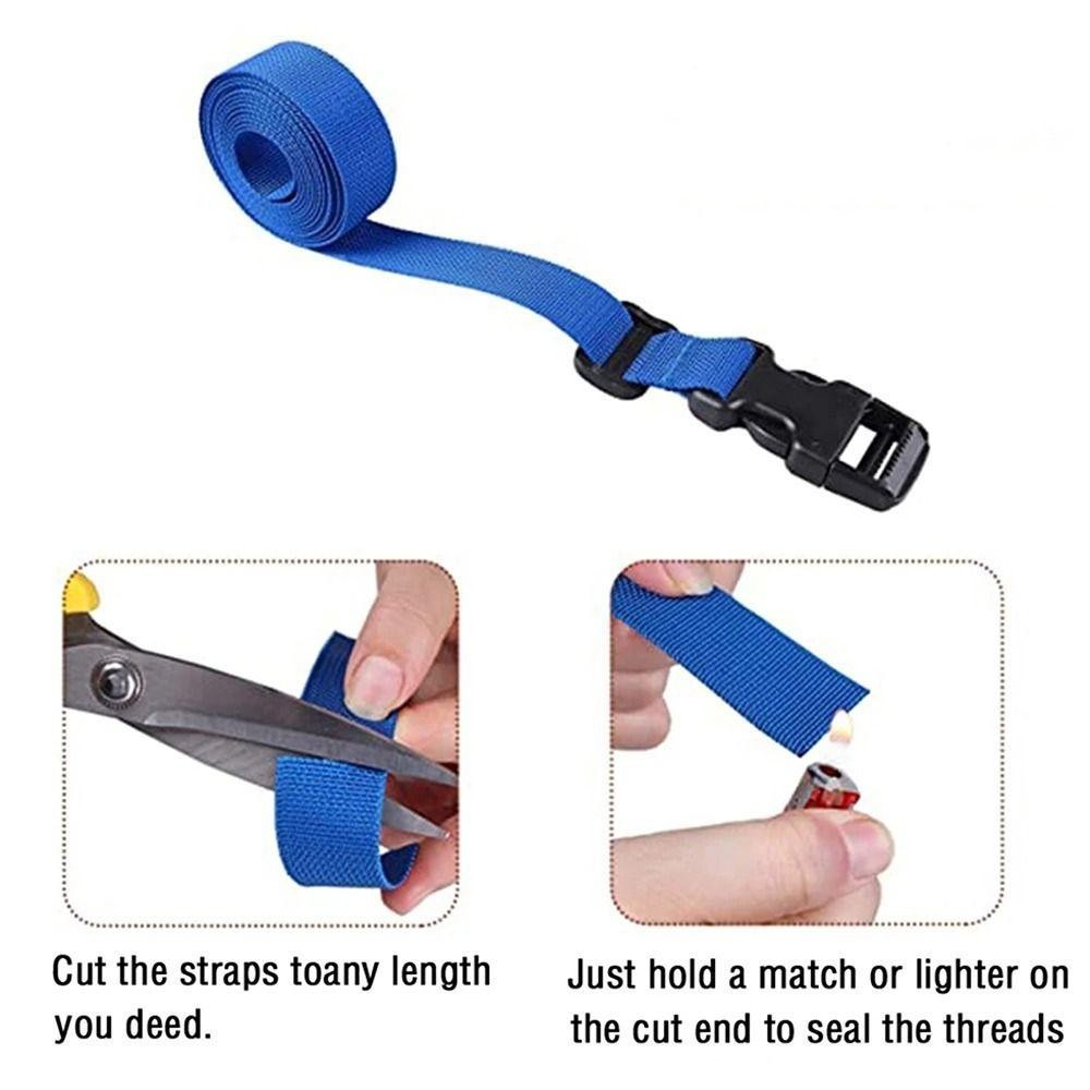 HOBBYIN Dây đeo hành lý HOBBYIN, Thắt lưng vali Dây đeo đóng gói hành lý có thể điều chỉnh, Phụ kiện vali du lịch Thắt lưng bảo vệ Dây đeo cố định Thắt lưng hành lý Nylon Moto ô tô
