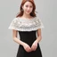 Khăn choàng ren ESSENCEH, Khăn choàng ren rỗng màu tinh khiết, Khăn choàng phòng điều hòa Shrug Cape Poncho Xuân Thu