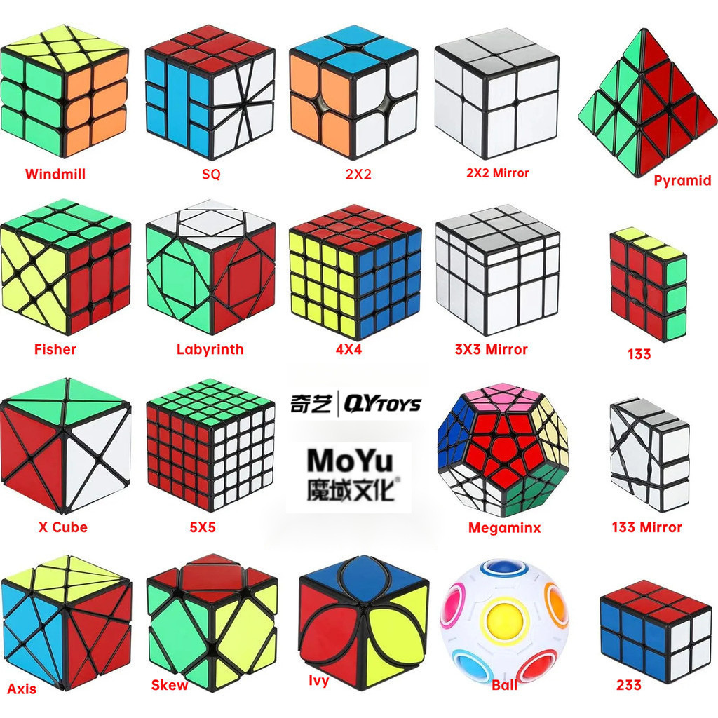 Moyu và QiYi Magic Cube 2x2 2x3 3x3 4x4 5x5 Speed Cube Megaminx Pyramid ...