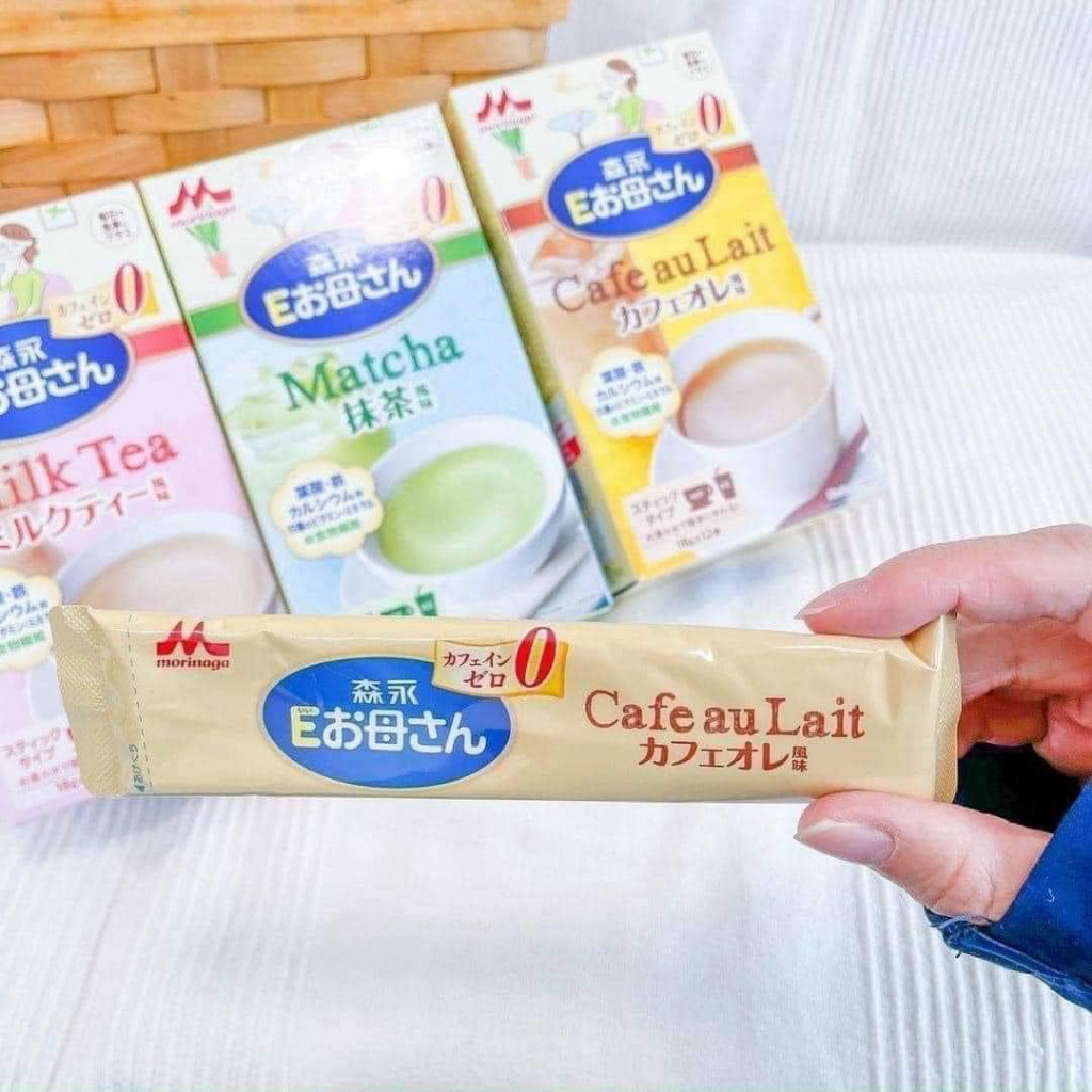 Ảnh Sữa bầu MORINAGA nội địa Nhật Bản Bahachiha, sữa bầu Nhật 3 vị matcha trà sữa cafe cung cấp dinh dưỡng cho mẹ bầu 4