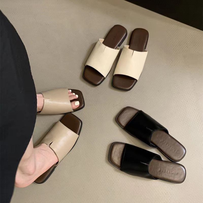 Dép bệt nữ Atikota đơn giản mềm mại phong cách thời trang Sandal đi biển chống trượt thoải mái