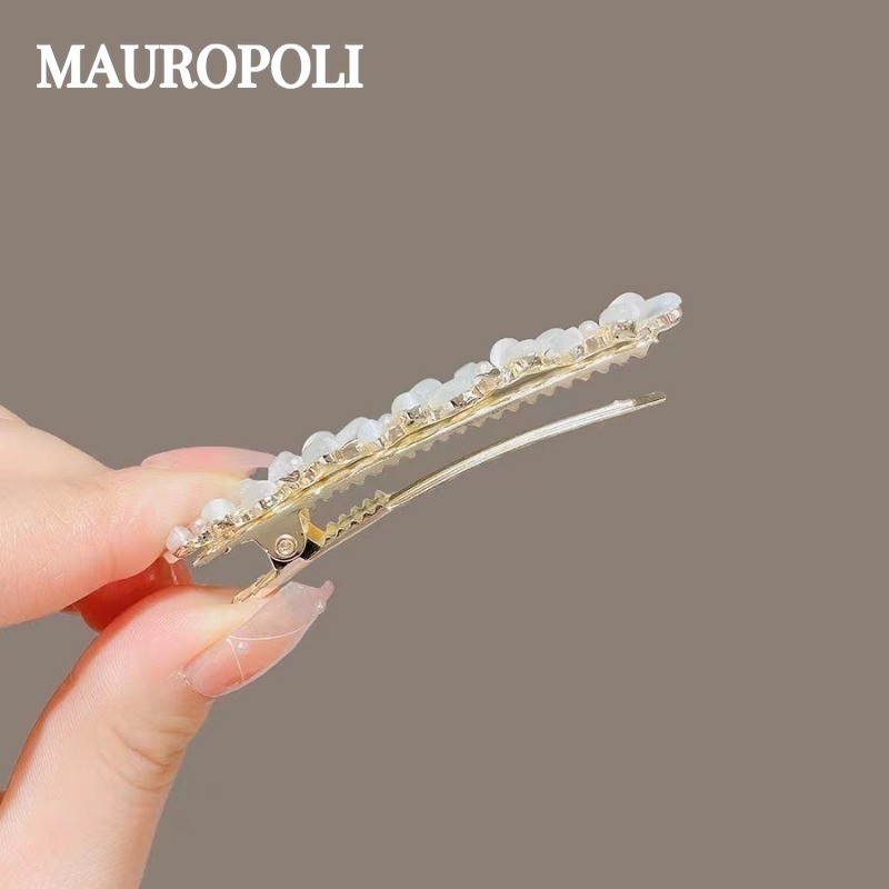 Mauropoli [Sẵn Sàng] Kẹp Tóc Tai Lúa Mì Opal Tính Khí Phù Hợp Tất Trận Đấu Mỏ Vịt Niche Độc Đáo Cao Cấp Phụ Kiện Bên Nữ