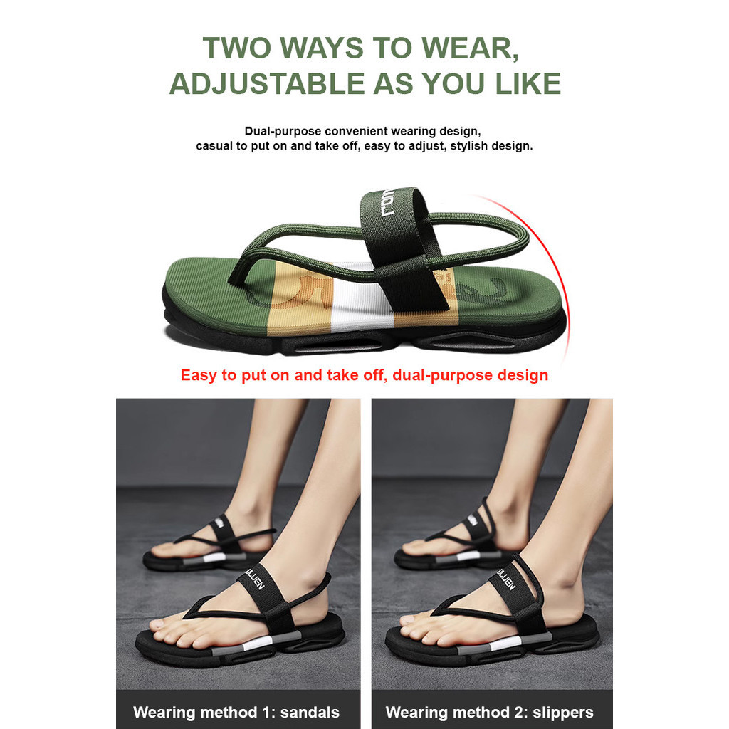Dép xỏ ngón đi biển thời trang Dép Sandal ngoài trời Dép Sandal Dép Dép thông thường Dép ngoài trời nam