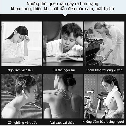 Đai đeo hỗ trợ lưng điều chỉnh tư thế chống gù đàn hồi chuyên dụng