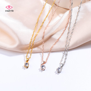 Hwetr Nữ Nhẫn Vòng Cổ Bông Tai Kim Cương Giả Vòng Tay Nữ Thường Ngày Bộ Trang Sức Mới