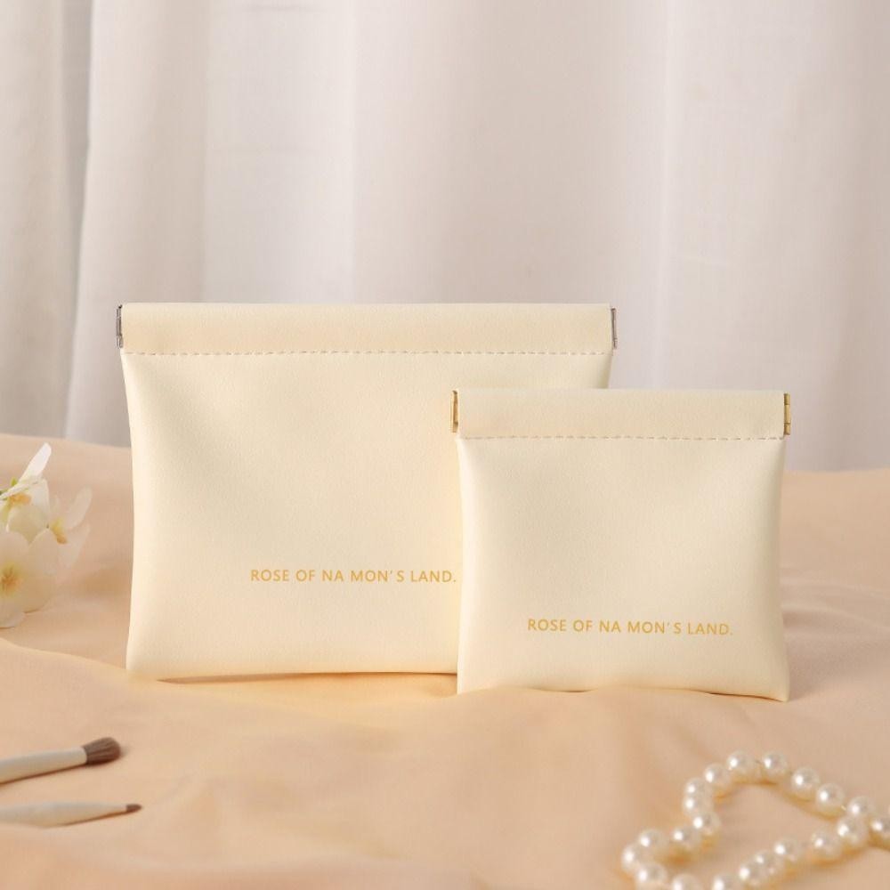 Túi đựng mỹ phẩm HOBBYIN, Túi trang điểm son môi đơn giản PU, Túi xách trang sức cầm tay du lịch Mini thời trang dành cho nữ bé gái