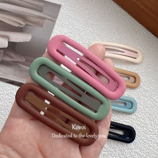 Kovoi / đơn giản Màu Trơn Mờ Tóc Nữ Influencer Tất Cả Trận Đấu Nổ Kẹp Bên Đầu Gãy Kẹp Tóc bb Kẹp Mũ Đội Đầu