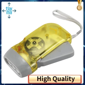 3 LED Dynamo Wind Up Đèn Pin Đèn Pin Bấm Tay Quay NR Cắm Trại