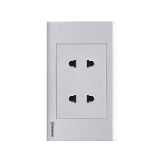 (HCM) Ổ cắm đôi 2 chấu, mặt 2 ổ cắm dòng S18, Hãng Sino Vanlock