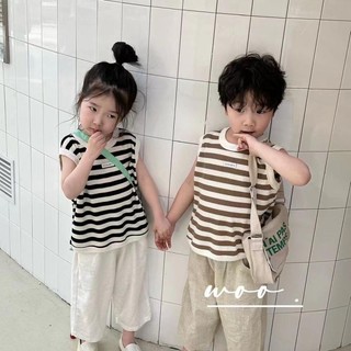 Mùa Hè 2024 Phong Cách Mới Trẻ Em Quần Muỗi Bé Trai Bé Gái Phiên Bản Hàn Quốc Mỏng Phong Cách Đến Mắt Cá Chân Quần Dài Cho Bé Vải Lanh Cotton Rời Quần Thường Ngày