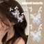 Kẹp Tóc Bướm Cổ Tích Hàn Quốc - Kẹp Mỏ Vịt - Thanh Lịch, Thời Trang, Ngọt Ngào - Đôi Cánh Ren Trắng Kẹp Tóc Nhỏ - Mũ Đội Đầu Bé Gái Bangs Barrette - Phụ Kiện Trang Sức Tóc