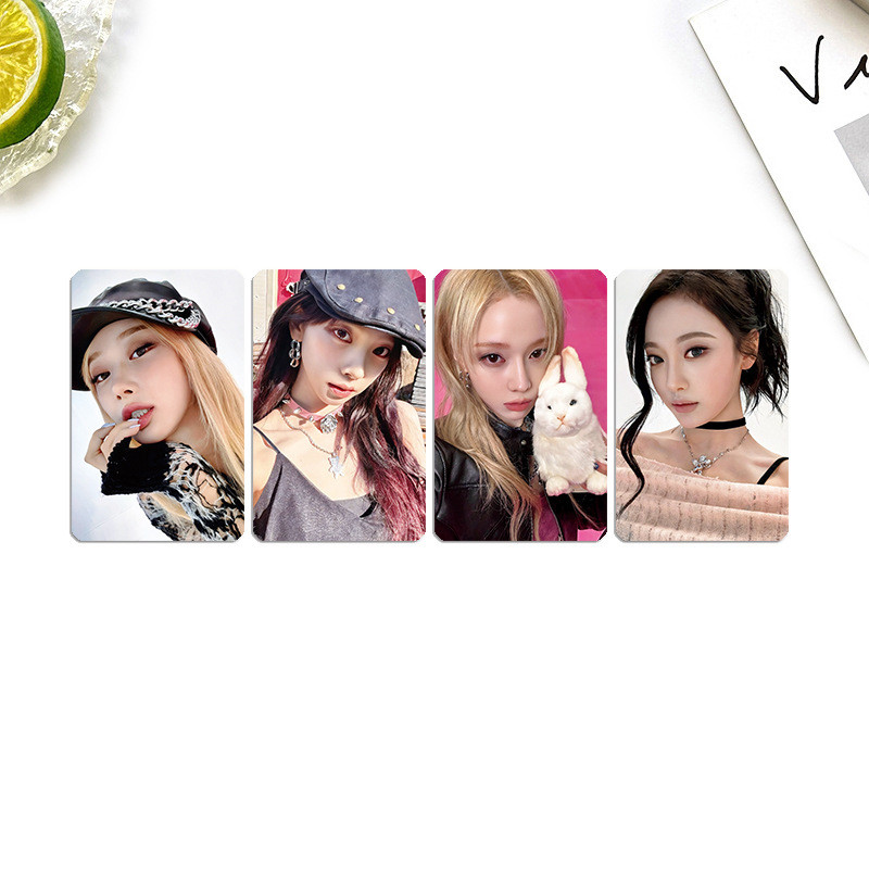 HK1 4 Cái / bộ AESPA KARINA WINTER SMTOWN LOMO Card Online Carter Bưu Thiếp Bộ Sưu Tập KPOP Ngôi Sao Ngoại Vi KH1