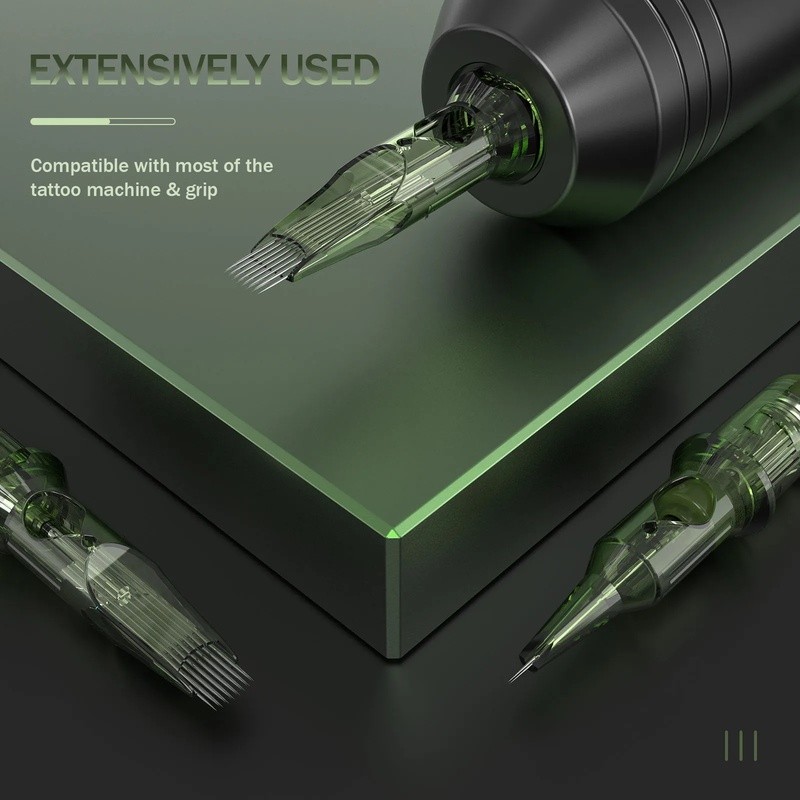 20 Chiếc EZ INKIN REVO Cartridge Hình Xăm Kim Tròn Lót Magnum Cong Dùng Một Lần Khử Trùng An Toàn