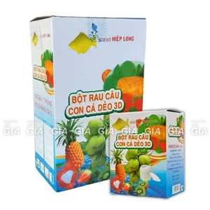 THÙNG 10 HỘP - Bột rau câu dẻo con cá Hiệp Long hộp 12 gói x 12g