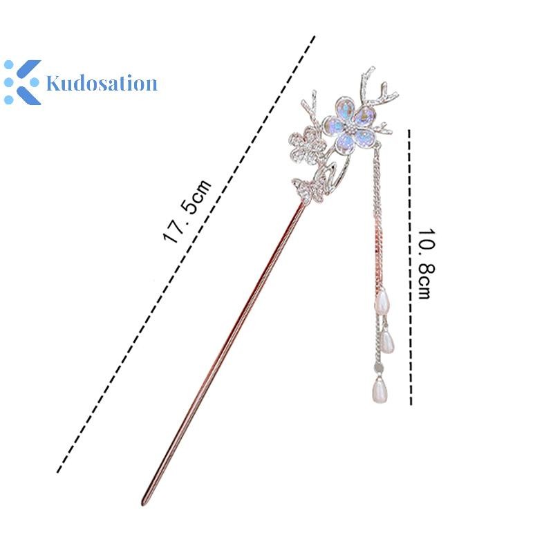 Kudosation Kẹp tóc vintage phong cách Trung Hoa handmade, que tóc đa năng cho nữ, phụ kiện tinh tế, quà tặng