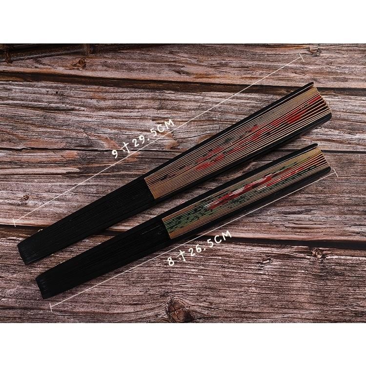 Quạt vàng Opera Peking, Hua Dan 8–9 inch, quạt gấp luyện tập