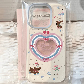 Ins Hàn Quốc Vỏ hình trái tim hoạt hình dễ thương Tương thích cho iPhone 11 15 14 13 12 Pro Xs Max XR X 7 8 6 6s Plus SE Nhật Bản Vỏ điện thoại TPU mềm Vỏ bảo vệ chống sốc