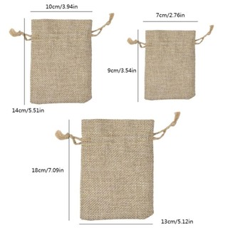 [Vận chuyển nhanh] Túi lưu trữ HOMELYHUB 10 chiếc, Túi quà tặng bố sức chứa lớn có dây rút, Túi vải lanh chống bụi
