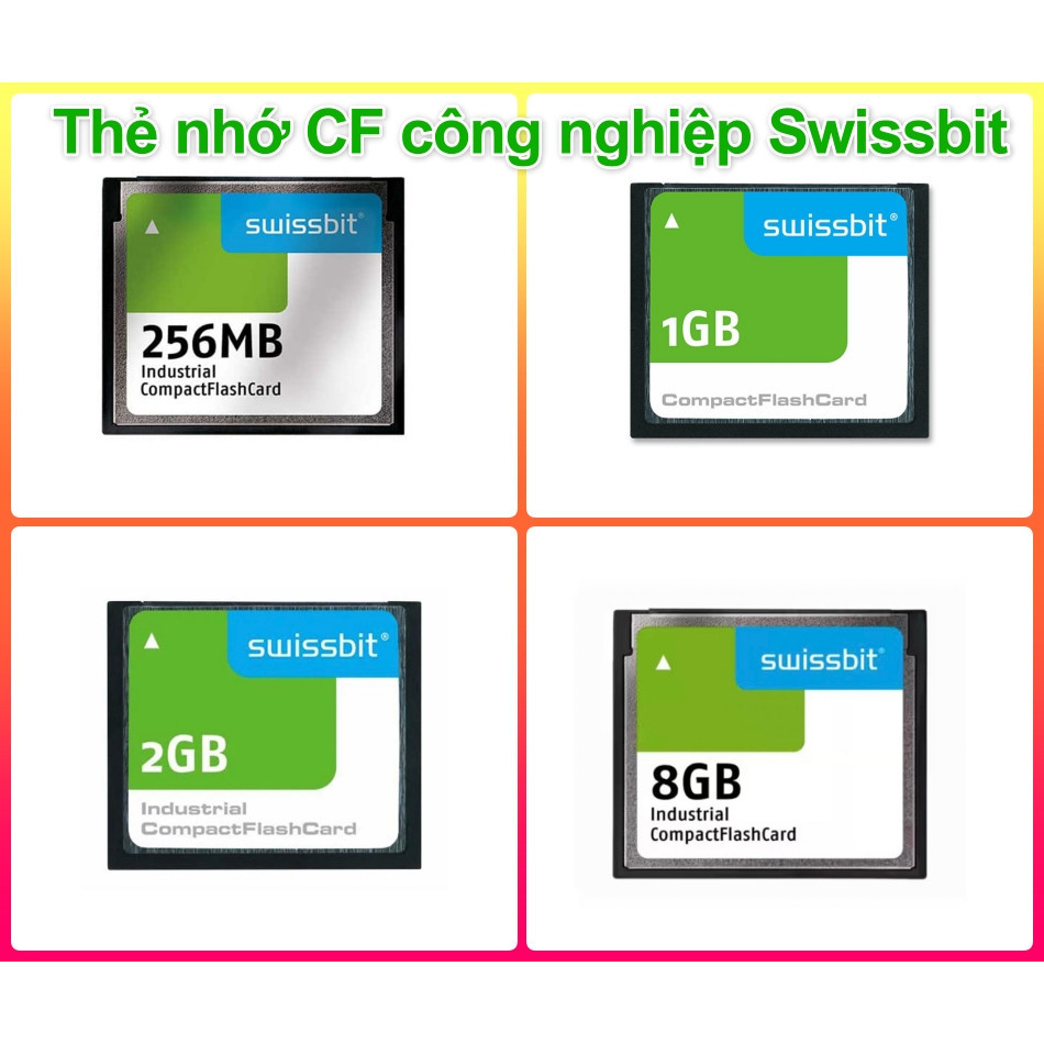 Thẻ nhớ CF Card Compact Flash Swissbit dung lượng 256MB 1GB 2GB 8GB