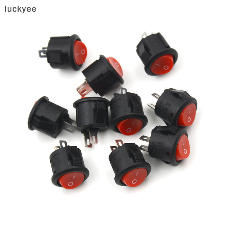 Luckyew 10 Chiếc Đường Kính 16 Mm Thuyền Tròn Rocker Công Tắc 2 Pin ON-OFF Rocker Switch 3A / 250V TQ