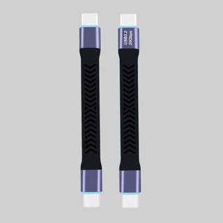 EZ 10CM Cáp Dữ Liệu UsbC TypeC Ngắn 20Gbps Tốc Độ Truyền Dữ Liệu Nhanh Dây Sạc Mềm Nhôm + Mạ Niken