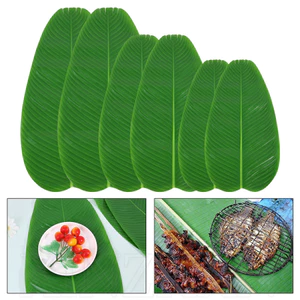 Dành Cho Chủ Đề Bãi Biển Rừng Hawaii - Mô Phỏng Trang Trí Bàn Nhiệt Đới - Thảm Bộ Đồ Ăn Lá Chuối Nhân Tạo - Tấm Lót Lá Cây Cọ Chống Thấm Nước - Đồ Dùng Tiệc Cưới Tại Nhà