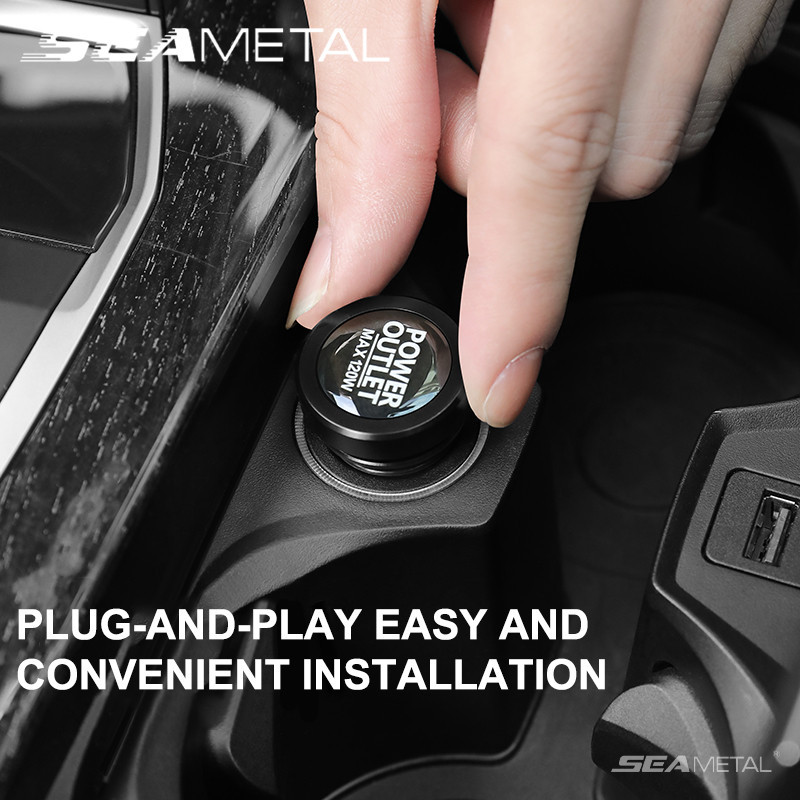 SEAMETAL Xe Thuốc Lá Bật Lửa Nút Bụi Cover12Vthuốc Lá Nhẹ Hơn Bụi 1PC
