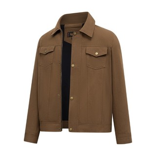 Áo khoác kaki nam cổ bẻ túi hộp dài tay Trucker Jacket Fttleather - Mã AK01