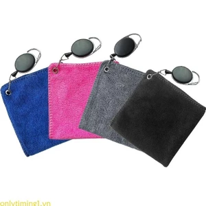 Onlytiming1 Khăn Golf Microfibre Vải Lau Cho Người Chơi Golf Thấm Hút Và Sấy Nhanh Với Móc Có Thể Thu Vào Cho Thể Thao
