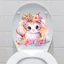 DARON Cat Toilet Sticke, Đề Can Dán Tường Mèo Đáng Yêu Chống Thấm Nước, Phim Hoạt Hình Vui Nhộn Tự Dính Phòng Tắm Bức Tranh Tường Phòng Tắm