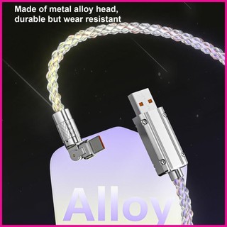 Cáp Sạc Nhanh PD 120w Dây Sạc Nhanh Loại C Điện Thoại Di Động Xoay Khuỷu Tay Thay Đổi Dây Dữ Liệu Cho fotvn
