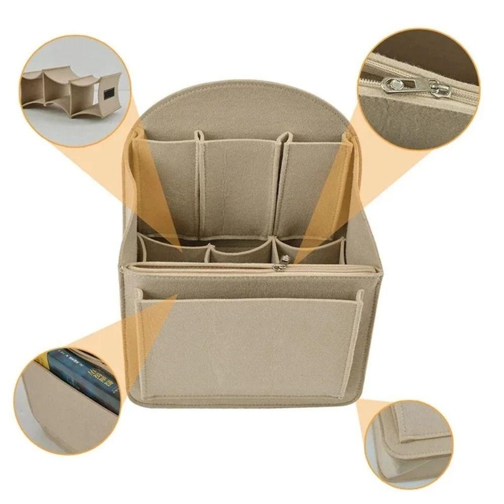 Túi du lịch nội thất CATIYAHA, túi mỹ phẩm, ba lô di động, dụng cụ sắp xếp trang điểm nữ, nỉ, nhiều loại
