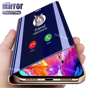Ốp Gương Thông Minh Samsung A17 5G 2025 LTE Cho Samsung Galaxy A07 A17 A27 A37 A57 SamsungA17 A 17 17A LTE 4G 5G 2025 Vỏ Điện Thoại Lật Giá Đỡ Da Mặt Sau Chống Sốc