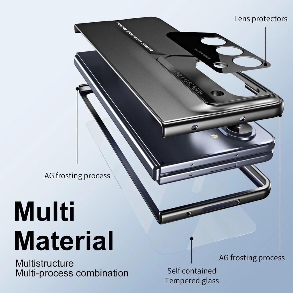 360 Bảo Vệ Toàn Diện Bản Lề Dành Cho Samsung Galaxy Z Fold 6 5 4 3 2 Có Bút Cảm Ứng Kính Cường Lực Phim Mờ Vỏ Điện Thoại