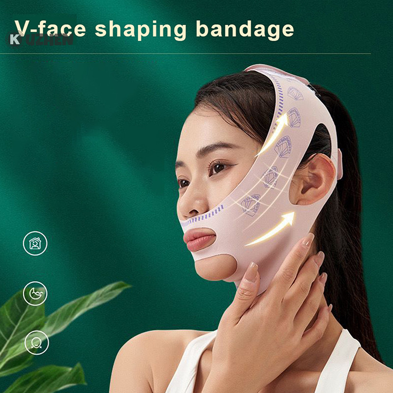 Kuzhen Mặt thoáng khí V Face Band Cheek Nâng lên Chống nhăn Mặt nạ mỏng Giảm cằm đôi V-Line Định hình HOT