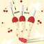 Nhà thiết kế mới ins Style Cherry Sunscreen Umbrella Nữ sinh mưa hoặc mưa Công dụng kép