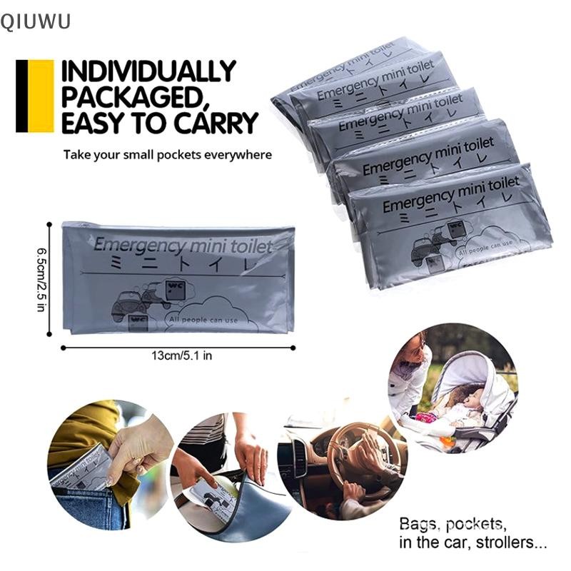 Túi đựng nước tiểu khẩn cấp ngoài trời QIUWU 700ml Túi đựng nước tiểu dễ dàng mang theo Túi du lịch Mini di động cho bé nữ Túi nôn.