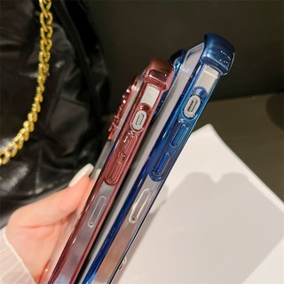 Ốp Lưng Cho Redmi 14C 13C 12C 9C Note 13 PRO 5G 12 4G 11 10 PRO 11S 10S 9S 9 Túi Khí Sang Trọng Mạ Điện Trong Suốt Mềm Chống Rơi