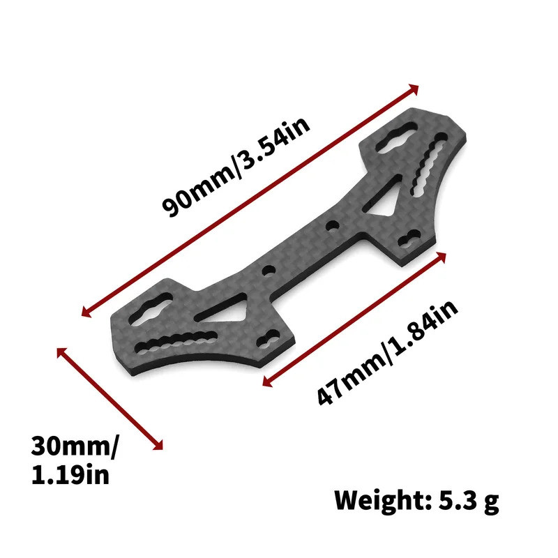 Sợi Carbon Tầng Hai Tấm Pin Cho Tamiya TT02 TT02B TT-02 TT-02B 1 / 10 RC Xe Nâng Cấp Phần Phụ Kiện