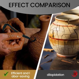 Dụng cụ cắt tỉa đồ gốm RISEDOT, Dụng cụ trồng đất sét bằng kim loại thủ công, Đồ gốm sứ Dụng cụ cắt tỉa hai đầu để khắc