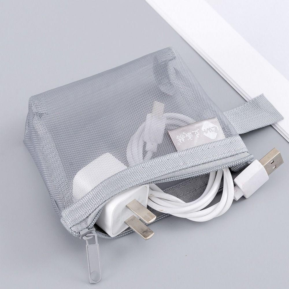 Ví đựng tiền xu dây kéo mini GUSTAVA, Túi giặt mini Túi đựng lưới vuông dung tích lớn, Túi đựng mỹ phẩm nhẹ thoáng khí