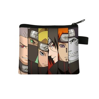Naruto Series Ví Dây Kéo Túi Đựng Tiền Thẻ Ngân Hàng Giấy Đồng Xu Túi Bảo Quản Tiền Tệ Ví Trẻ Em